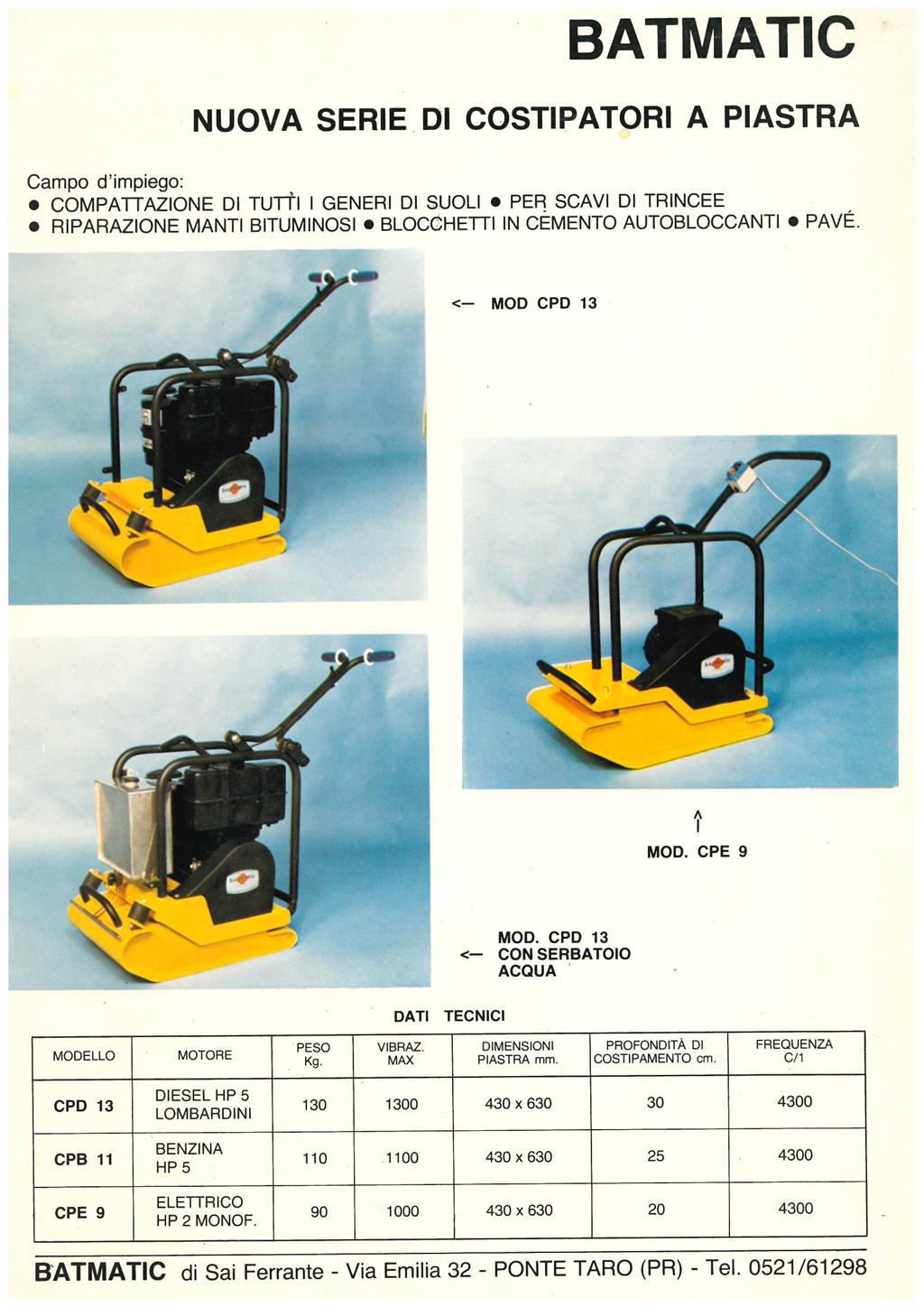 1971 - Primi modelli Batmatic